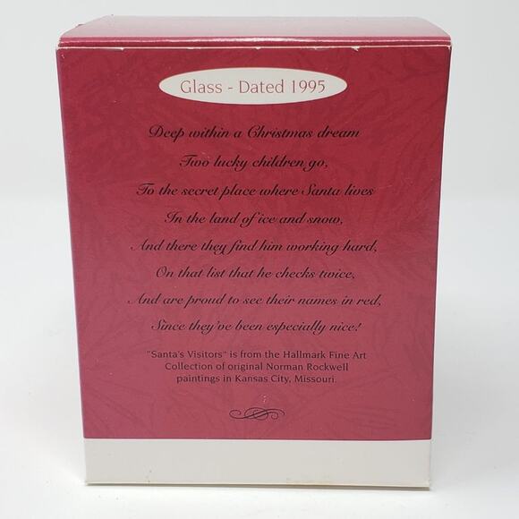 1995 Hallmark Santa’s Visitors Glass Bulb Keepsake Christmas Holiday Ornament.2 - Picture 2 of 9